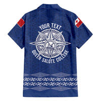 Queen Salote College 100 Years Anniversary Personalized Hawaiian Shirt Tonga QSC Royal Blue LT7 - Polynesian Pride