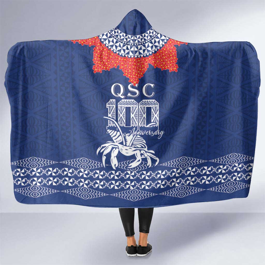 Queen Salote College 100 Years Anniversary Hooded Blanket Tonga QSC Royal Blue - Polynesian Pride