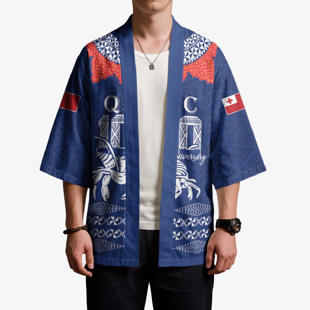 Queen Salote College 100 Years Anniversary Personalized Kimono Tonga QSC Royal Blue - Polynesian Pride