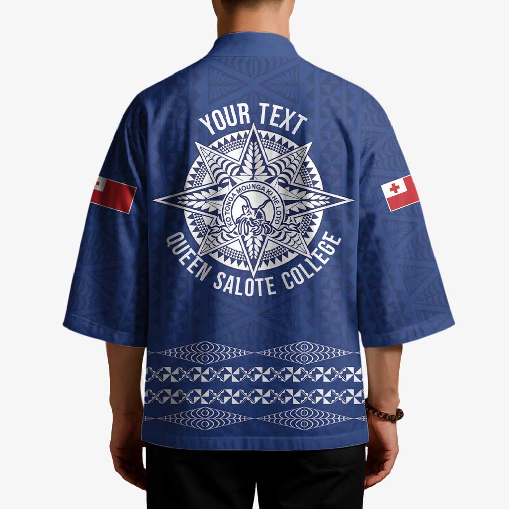 Queen Salote College 100 Years Anniversary Personalized Kimono Tonga QSC Royal Blue - Polynesian Pride