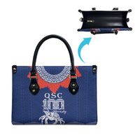Queen Salote College 100 Years Anniversary Leather Bag Tonga QSC Royal Blue - Polynesian Pride