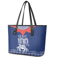 Queen Salote College 100 Years Anniversary Leather Tote Bag Tonga QSC Royal Blue - Polynesian Pride