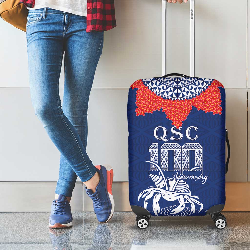 Queen Salote College 100 Years Anniversary Luggage Cover Tonga QSC Royal Blue - Polynesian Pride