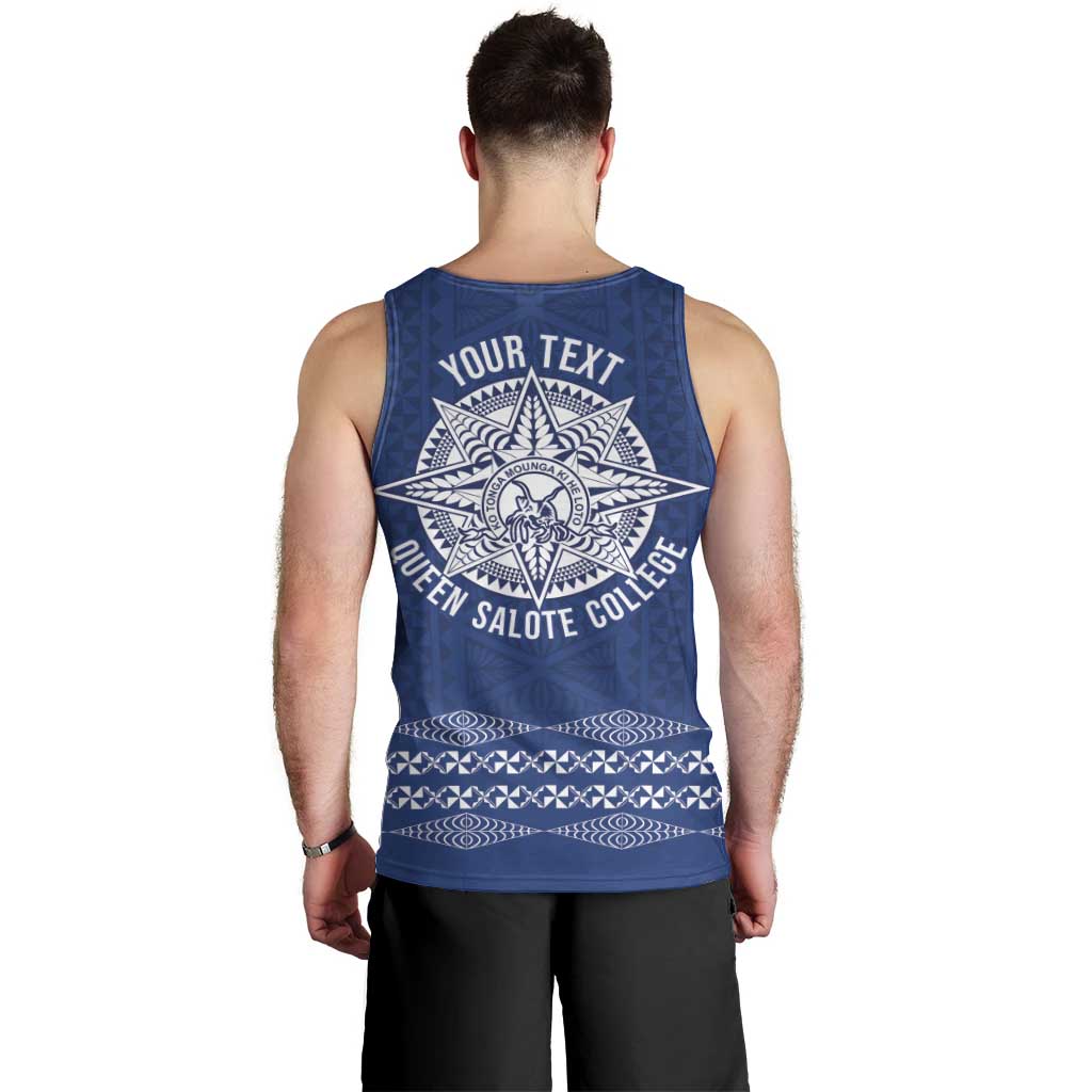 Queen Salote College 100 Years Anniversary Personalized Men Tank Top Tonga QSC Royal Blue LT7 - Polynesian Pride