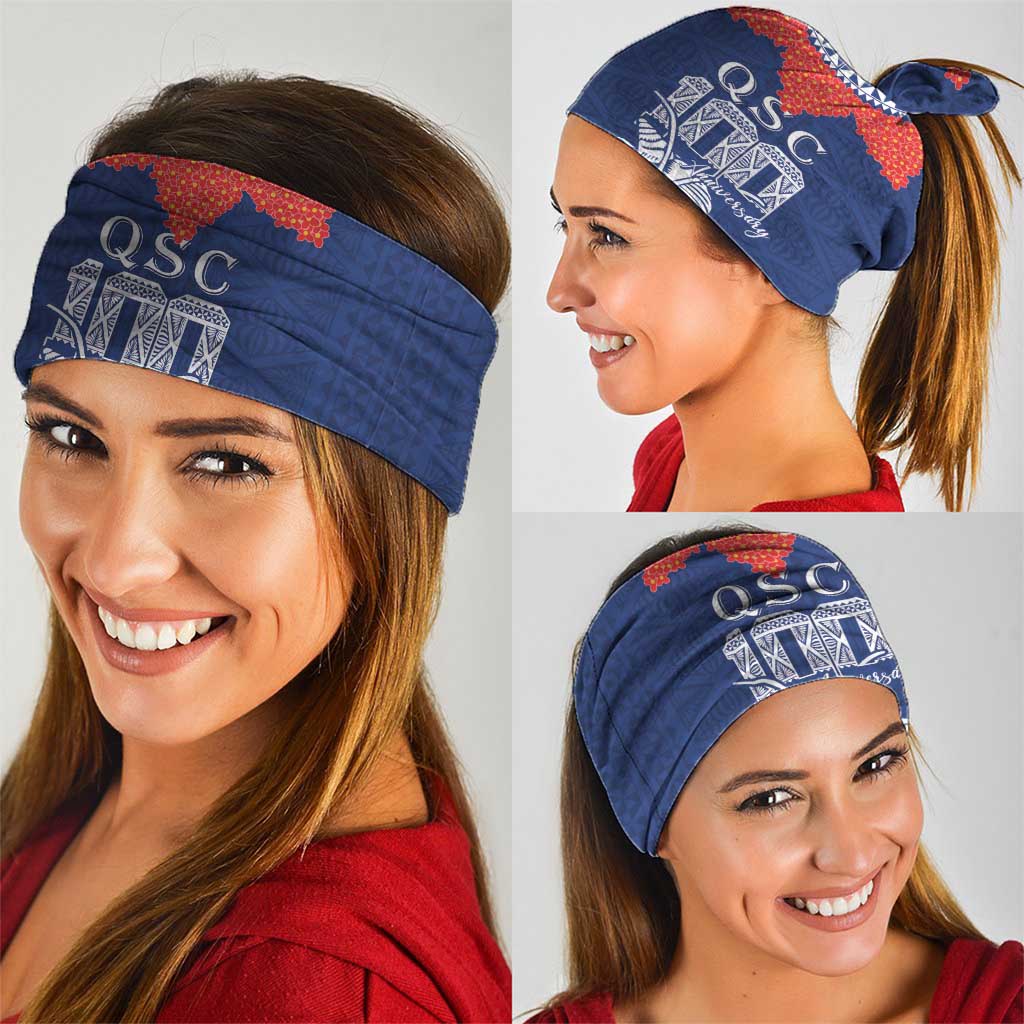 Queen Salote College 100 Years Anniversary Neck Gaiter Tonga QSC Royal Blue - Polynesian Pride