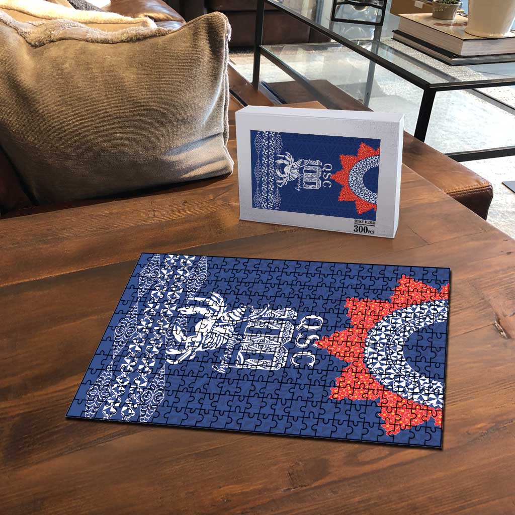 Queen Salote College 100 Years Anniversary Puzzle Tonga QSC Royal Blue - Polynesian Pride