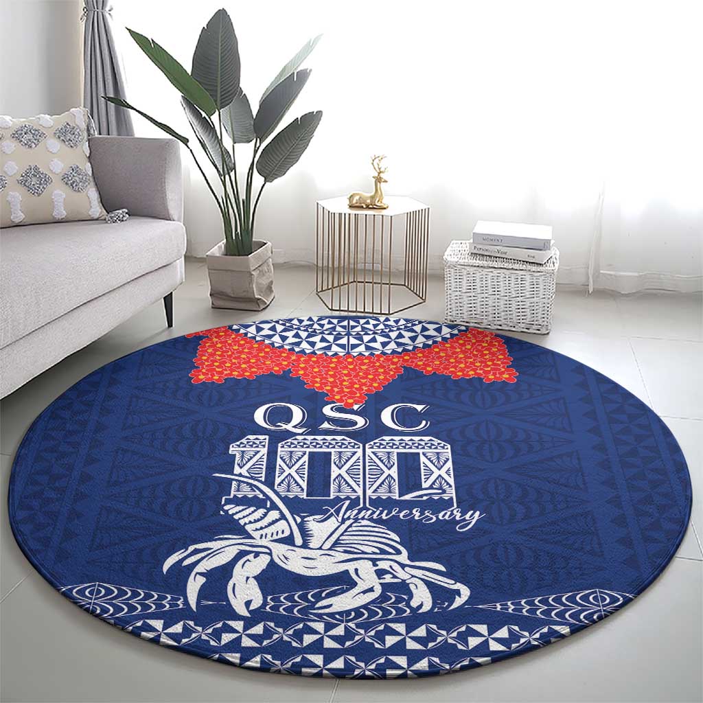 Queen Salote College 100 Years Anniversary Round Carpet Tonga QSC Royal Blue - Polynesian Pride