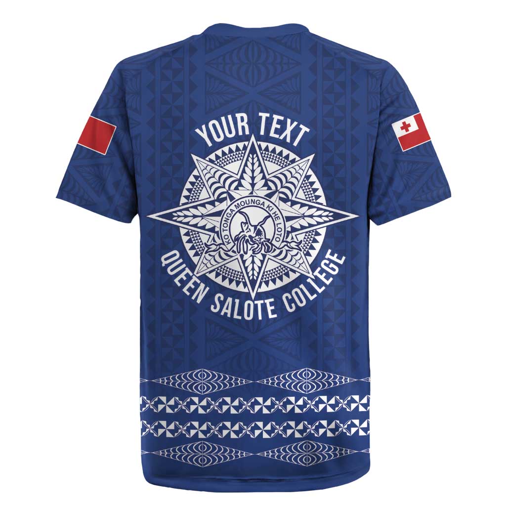 Queen Salote College 100 Years Anniversary Personalized Rugby Jersey Tonga QSC Royal Blue - Polynesian Pride
