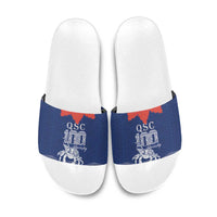 Queen Salote College 100 Years Anniversary Slide Sandals Tonga QSC Royal Blue - Polynesian Pride