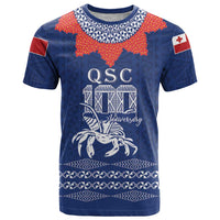 Queen Salote College 100 Years Anniversary Personalized T Shirt Tonga QSC Royal Blue - Polynesian Pride