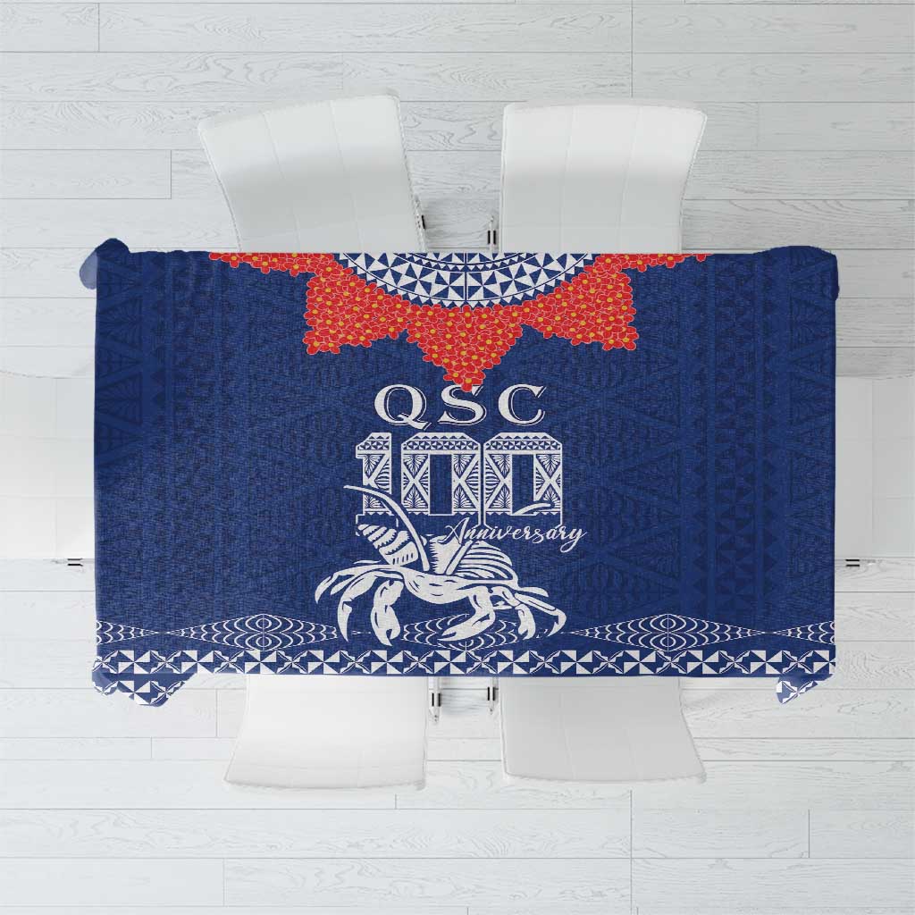 Queen Salote College 100 Years Anniversary Tablecloth Tonga QSC Royal Blue - Polynesian Pride