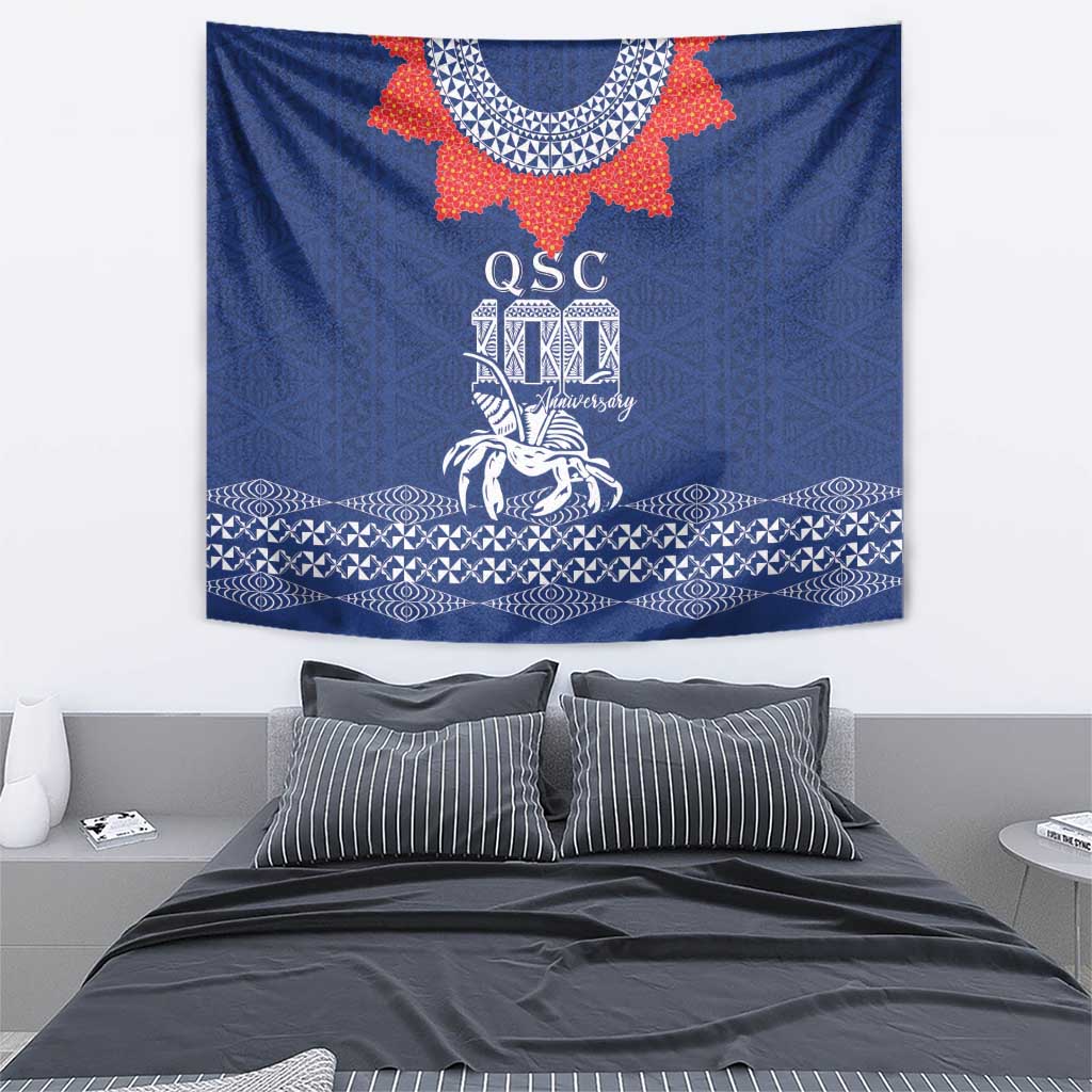 Queen Salote College 100 Years Anniversary Tapestry Tonga QSC Royal Blue - Polynesian Pride