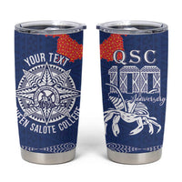 Queen Salote College 100 Years Anniversary Personalized Tumbler Cup Tonga QSC Royal Blue - Polynesian Pride
