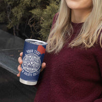 Queen Salote College 100 Years Anniversary Personalized Tumbler Cup Tonga QSC Royal Blue - Polynesian Pride