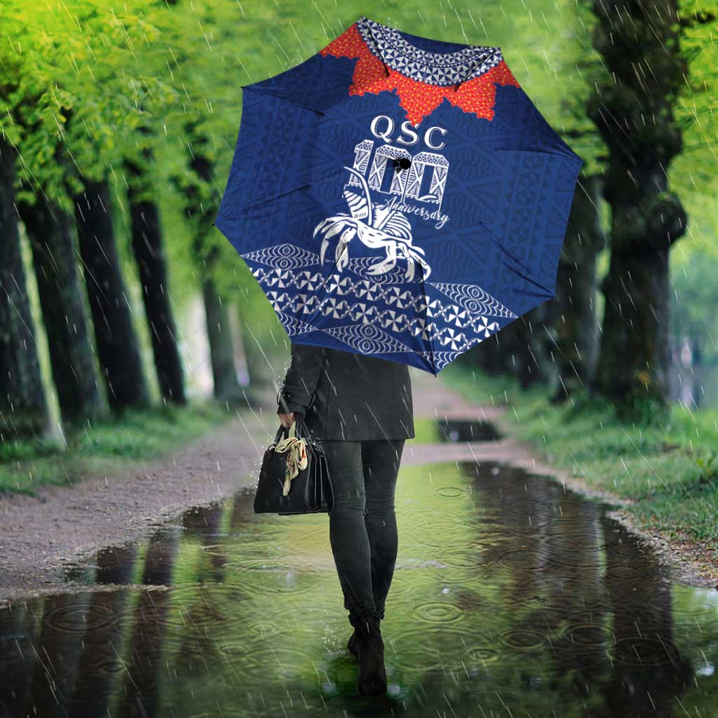 Queen Salote College 100 Years Anniversary Umbrella Tonga QSC Royal Blue - Polynesian Pride