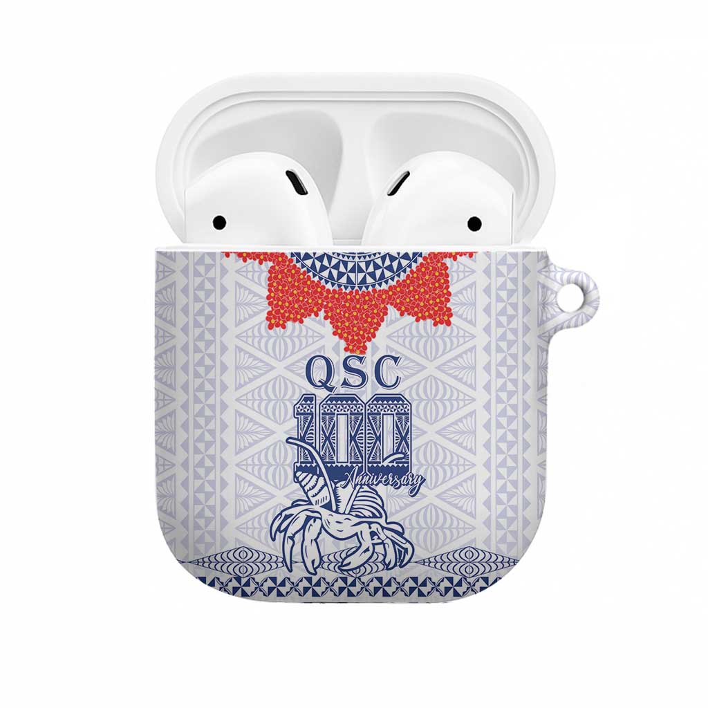 Queen Salote College 100 Years Anniversary AirPods Case Tonga QSC White - Polynesian Pride