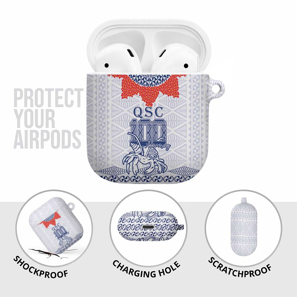 Queen Salote College 100 Years Anniversary AirPods Case Tonga QSC White - Polynesian Pride