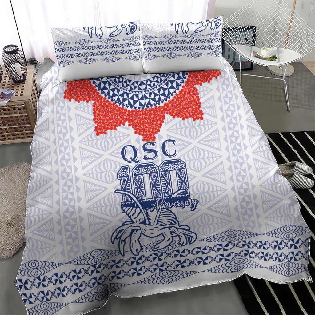 Queen Salote College 100 Years Anniversary Bedding Set Tonga QSC White - Polynesian Pride