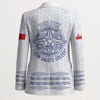 Queen Salote College 100 Years Anniversary Personalized Blazer Tonga QSC White - Polynesian Pride