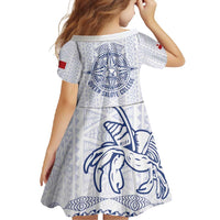 Queen Salote College 100 Years Anniversary Personalized Family Matching Long Sleeve Bodycon Dress and Hawaiian Shirt Tonga QSC White - Polynesian Pride