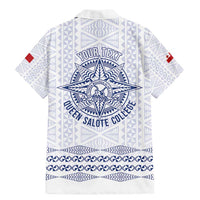 Queen Salote College 100 Years Anniversary Personalized Family Matching Mermaid Dress and Hawaiian Shirt Tonga QSC White - Polynesian Pride