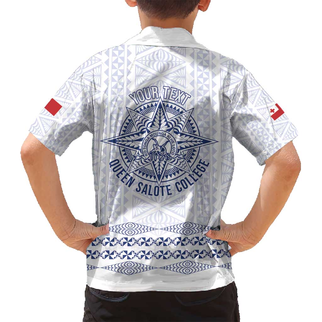 Queen Salote College 100 Years Anniversary Personalized Family Matching Summer Maxi Dress and Hawaiian Shirt Tonga QSC White - Polynesian Pride