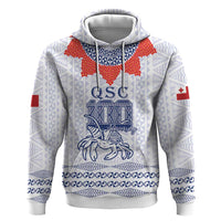 Queen Salote College 100 Years Anniversary Personalized Hoodie Tonga QSC White - Polynesian Pride