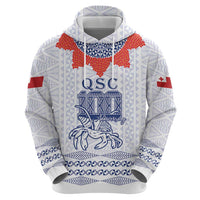 Queen Salote College 100 Years Anniversary Personalized Hoodie Tonga QSC White - Polynesian Pride