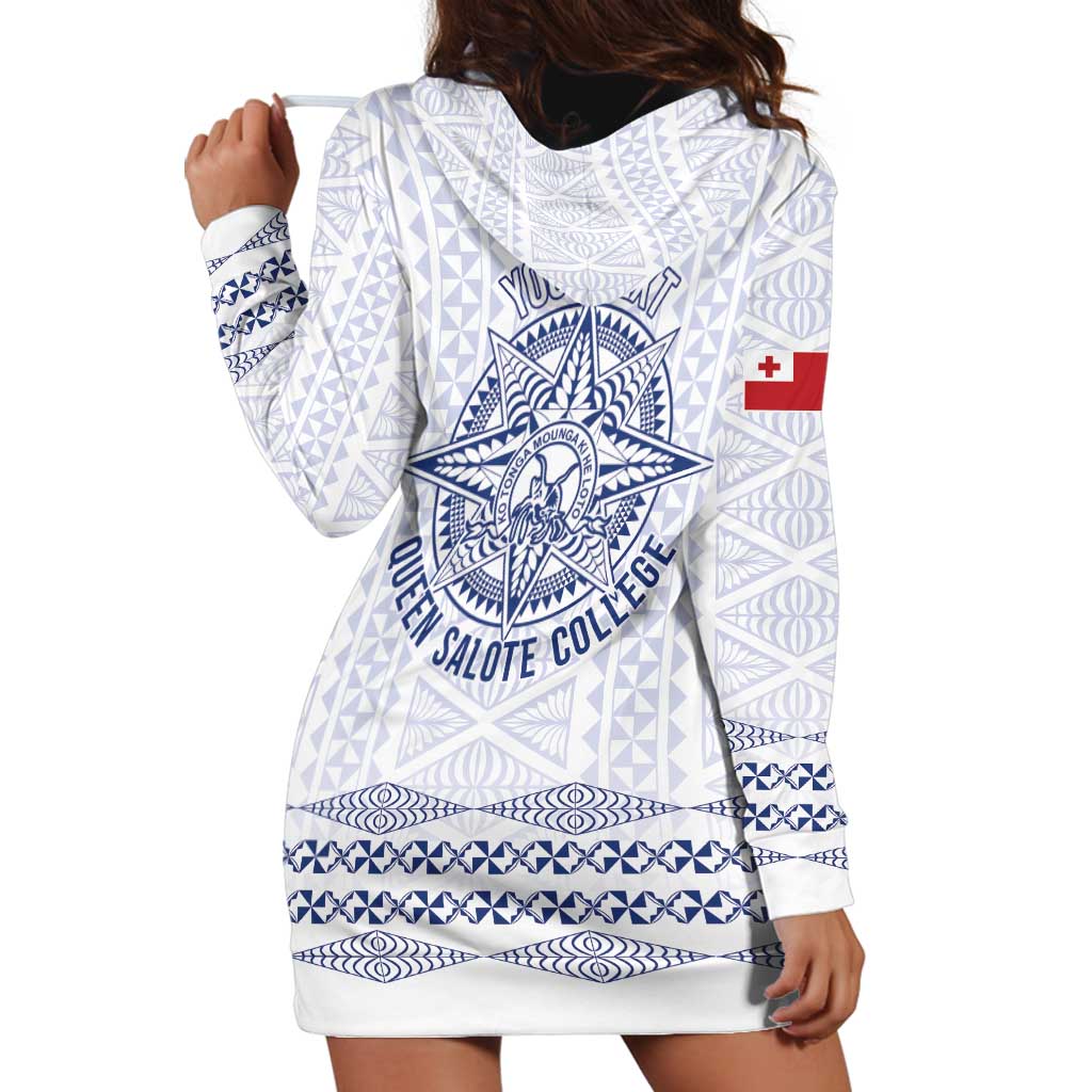 Queen Salote College 100 Years Anniversary Personalized Hoodie Dress Tonga QSC White - Polynesian Pride