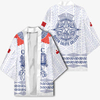 Queen Salote College 100 Years Anniversary Personalized Kimono Tonga QSC White - Polynesian Pride