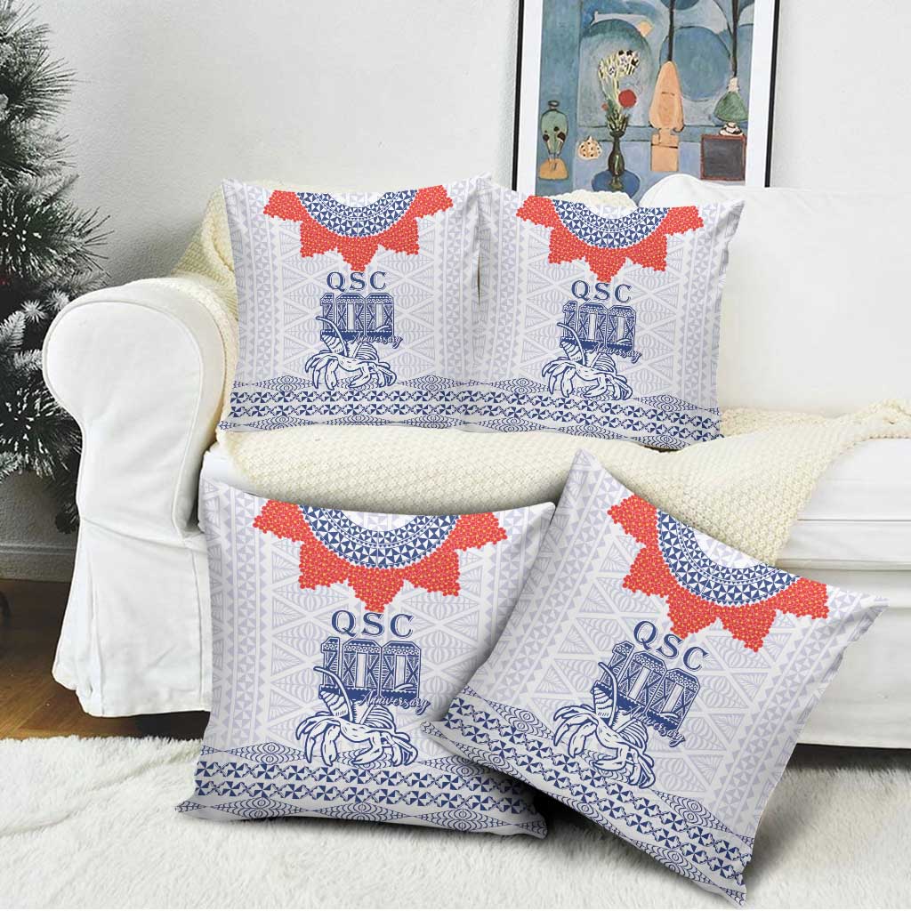 Queen Salote College 100 Years Anniversary Pillow Cover Tonga QSC White - Polynesian Pride