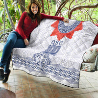 Queen Salote College 100 Years Anniversary Quilt Tonga QSC White - Polynesian Pride