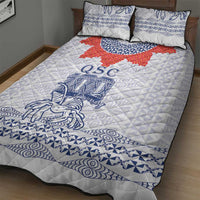 Queen Salote College 100 Years Anniversary Quilt Bed Set Tonga QSC White - Polynesian Pride