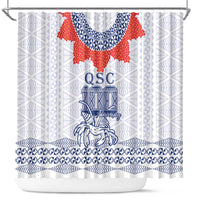 Queen Salote College 100 Years Anniversary Shower Curtain Tonga QSC White - Polynesian Pride