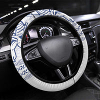 Queen Salote College 100 Years Anniversary Steering Wheel Cover Tonga QSC White - Polynesian Pride