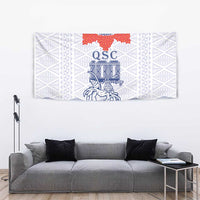 Queen Salote College 100 Years Anniversary Tapestry Tonga QSC White - Polynesian Pride