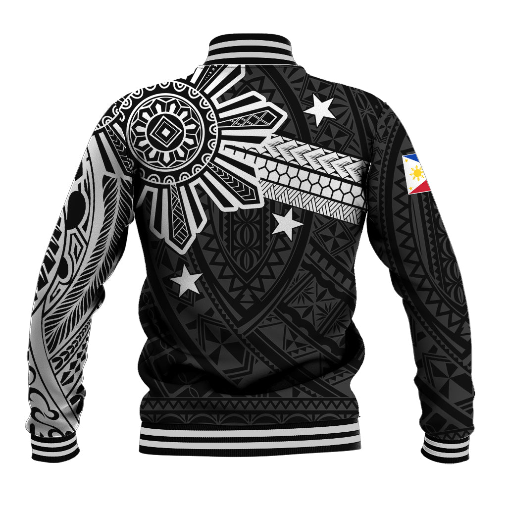 Personalised Philippines Baseball Jacket Tribal Sun LT7 - Polynesian Pride