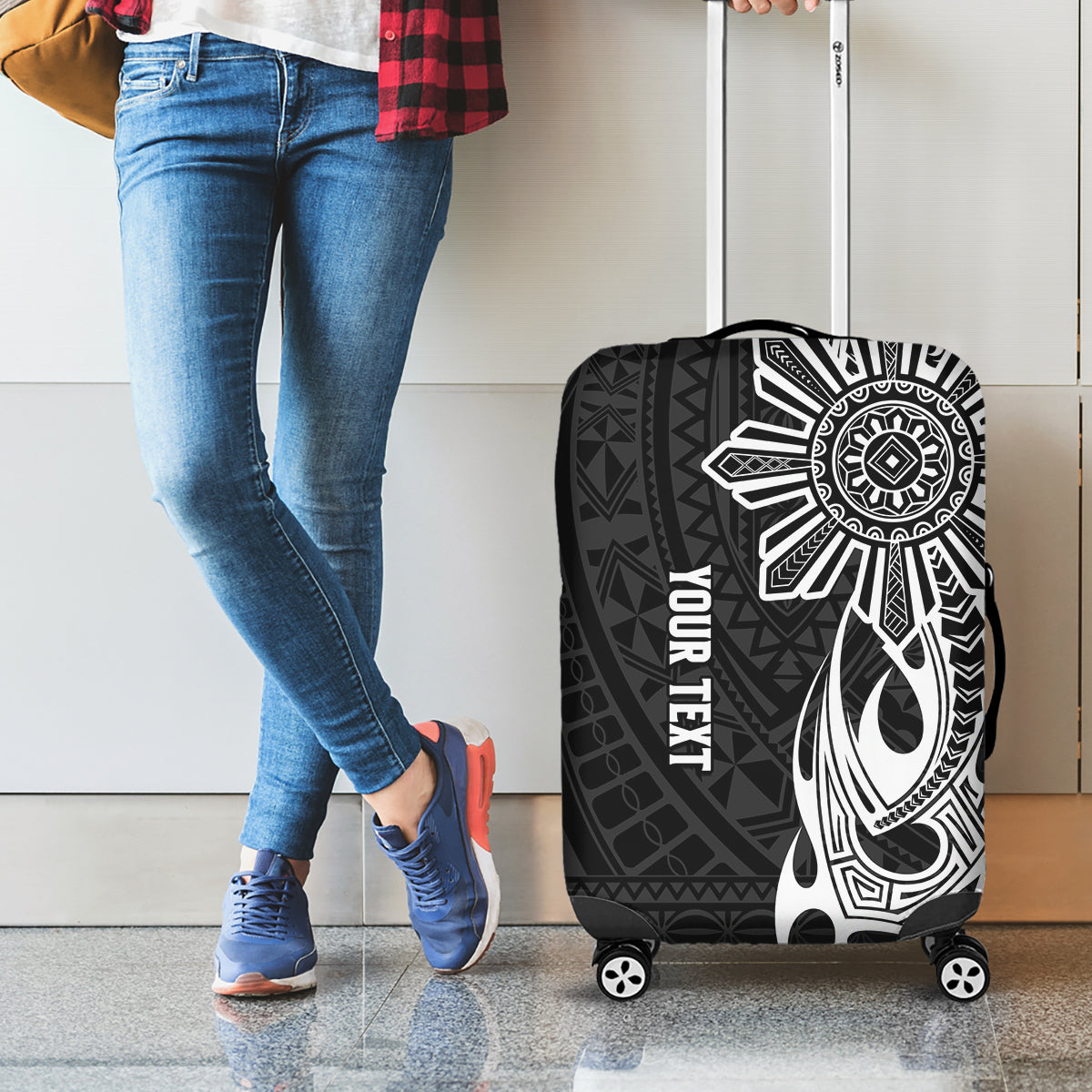 Personalised Philippines Luggage Cover Tribal Sun LT7 - Polynesian Pride