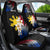 Personalised Philippines Tribal Car Seat Cover Mix Plumeria - Flag Colors LT7 - Polynesian Pride