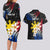 Personalised Philippines Tribal Couples Matching Long Sleeve Bodycon Dress and Hawaiian Shirt Mix Plumeria - Flag Colors LT7 - Polynesian Pride