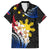 Personalised Philippines Tribal Family Matching Puletasi Dress and Hawaiian Shirt Mix Plumeria - Flag Colors LT7 Dad's Shirt - Short Sleeve Black - Polynesian Pride