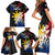 Personalised Philippines Tribal Family Matching Short Sleeve Bodycon Dress and Hawaiian Shirt Mix Plumeria - Flag Colors LT7 - Polynesian Pride