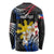 Personalised Philippines Tribal Long Sleeve Shirt Mix Plumeria - Flag Colors LT7 - Polynesian Pride