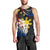 Personalised Philippines Tribal Men Tank Top Mix Plumeria - Flag Colors LT7 - Polynesian Pride