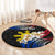 Personalised Philippines Tribal Round Carpet Mix Plumeria - Flag Colors LT7 - Polynesian Pride