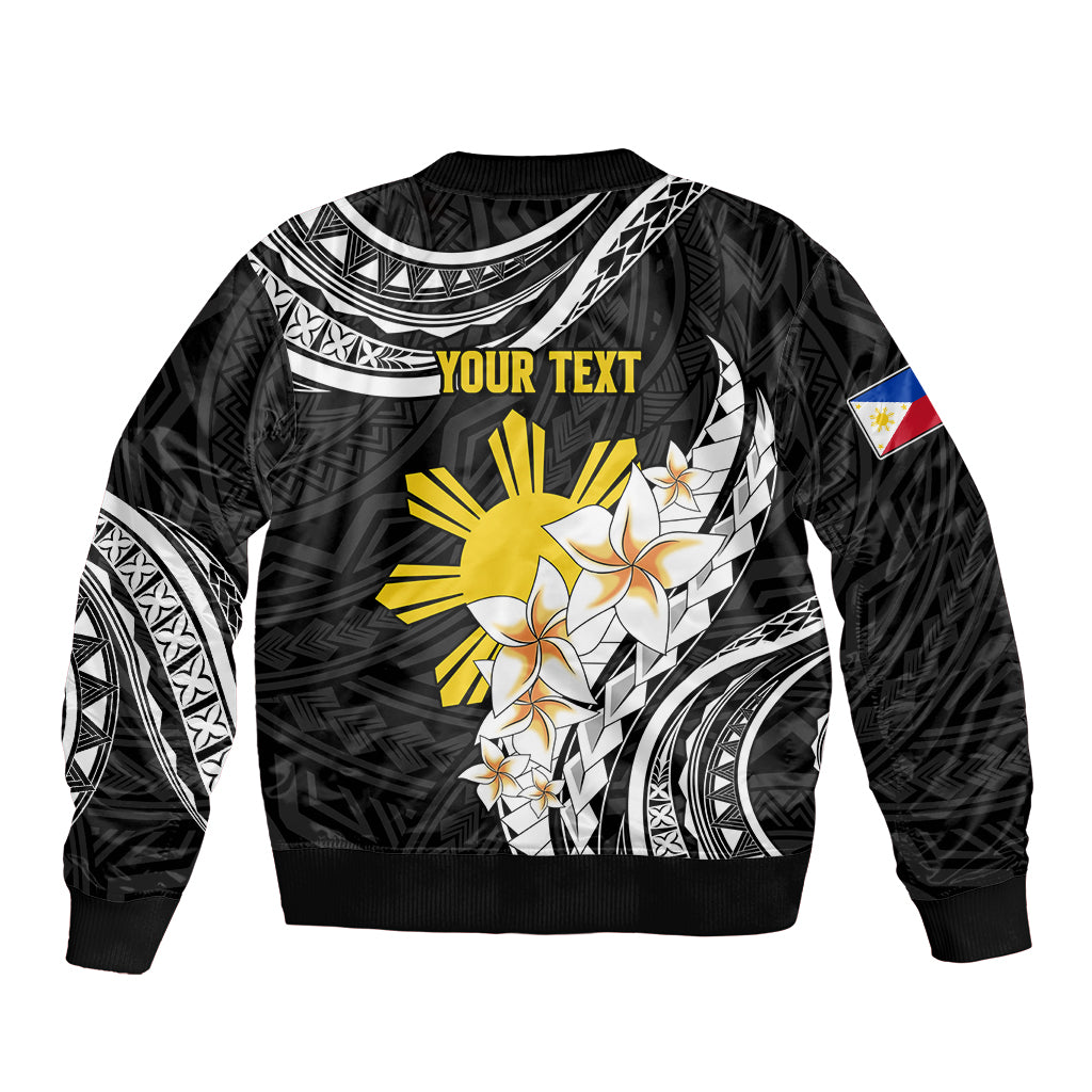 Personalised Philippines Tribal Bomber Jacket Mix Plumeria LT7 - Polynesian Pride