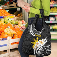 Personalised Philippines Tribal Grocery Bag Mix Plumeria