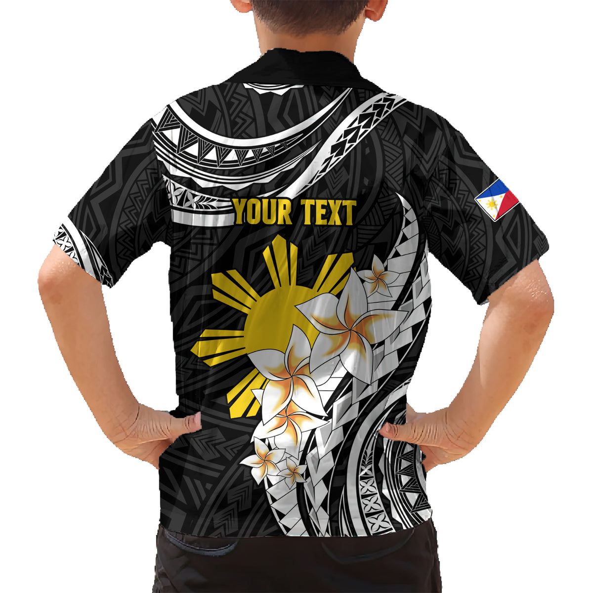 Personalised Philippines Tribal Hawaiian Shirt Mix Plumeria LT7 - Polynesian Pride