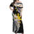 Personalised Philippines Tribal Off Shoulder Maxi Dress Mix Plumeria LT7 Women Black - Polynesian Pride