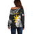 Personalised Philippines Tribal Off Shoulder Sweater Mix Plumeria LT7 - Polynesian Pride